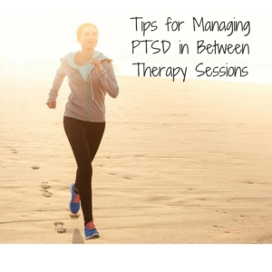 Woman managing PTSD with exercise
