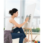 woman painting picture