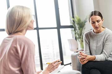 Greenwood Counseling Center woman working with a therapist