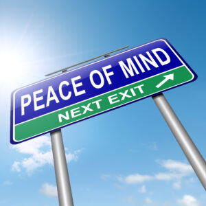 Greenwood Counseling Center peace of mind sign