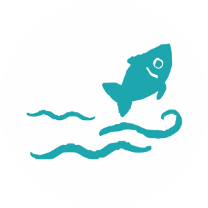 Fish jumping out of water icon